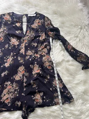 Astr the Label Floral Print Long Sleeve Romper Size XL thumbnail 7