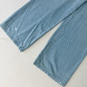 Sam & Libby Vintage 90s Wide Leg‎ Sailor Jeans Light Wash Lace Up Back 32 thumbnail 9