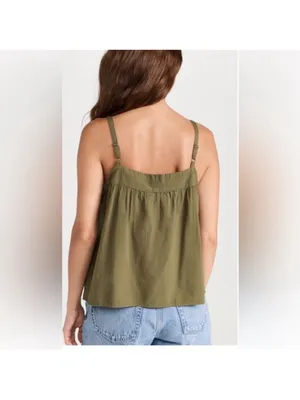 Faherty Sleeveless Olive Green Tank Top Size XS thumbnail 5