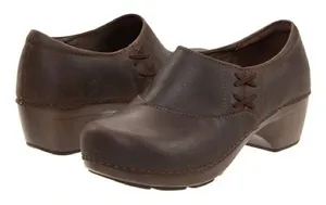 Dansko Stacie Brown Leather Slip-On Clogs Size 6.5-7 EU 37‎ Booties Fall A25 thumbnail 1