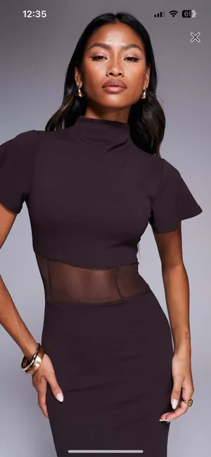 ASOS Brown long dress thumbnail 3