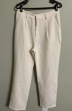 Abercrombie & Fitch Cream Dress Pants Trousers Size Medium New Career Office thumbnail 1