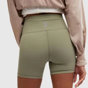 Free People Women's Never Better Biker Shorts in Sage Stone size L NWT thumbnail 3