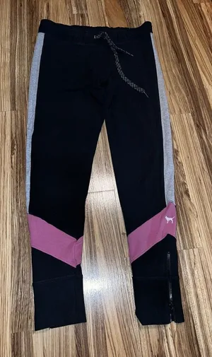 Victoria's Secret Pink Love Colorblock Zip‎ Ankles Campus Yoga Legging M Medium thumbnail 1