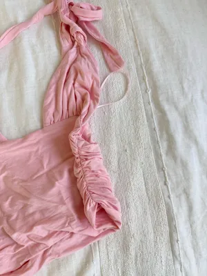 Edikted Pink Lillie Knotted Halter Neck Tank thumbnail 4