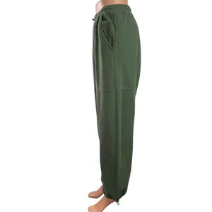 Abercrombie & Fitch Women's Green High Waisted Tapered Leg Cargo Sweatpants Sz S thumbnail 2