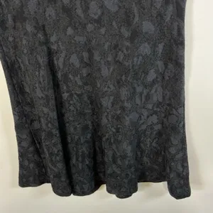 Peruvian Connection Pima Cotton Jacquard Knit Fit‎ and Flare Dress Grey Black S thumbnail 3
