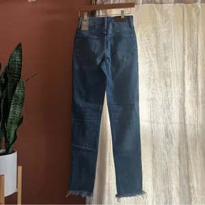 Madewell Tall Perfect Vintage Jean Ainsworth‎ Wash Raw Hem Denim NWT Size 24T thumbnail 5
