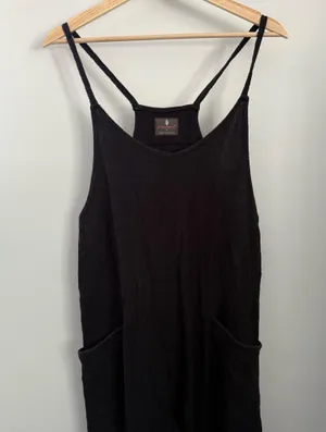 Free People Small Hot Shot Cable Knit Onesie Black thumbnail 3