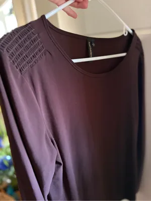 Susan Lawrence Brown Blouse Size L thumbnail 2