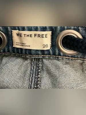 NWT FREE PEOPLE WE THE FREE Moxie Barrel Shorts Timeless Blue $128 CURRENT 26 S thumbnail 5