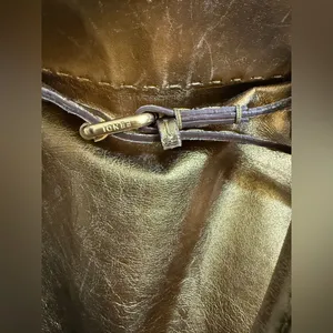 Fendi Gold Leather Selleria Villa Borghese‎ Satchel Shoulder Bag thumbnail 8