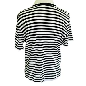 Lauren Ralph Lauren Nautical Lace-Up Ribbed Top Boxy Fit L/XL (Tag 2X) thumbnail 2