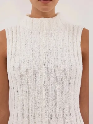 DISSH - Vero off white knit mini dress thumbnail 6