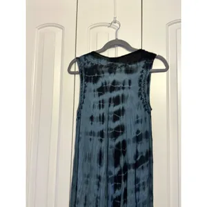In Gear Dress Tie Dye‎ Boho Blue Black Embroidered OSFM Hippie Festival NWOT thumbnail 3