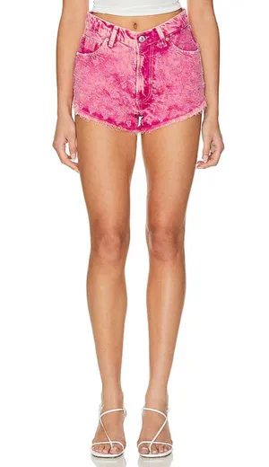 Free People We The Free Mixed Emotions Hi Lo Short Dragonfruit Sorbet Pink Rose thumbnail 2