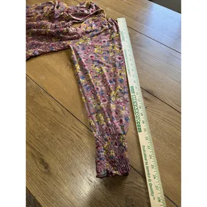 LuLu's Women Blouse Size Small Floral Crop Top Long Sleeve‎ Stretch Sexy Party thumbnail 6