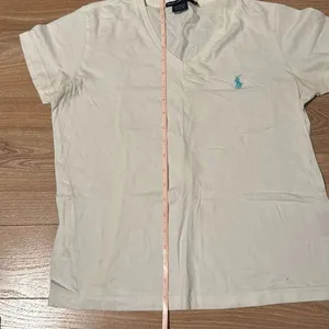 Vintage‎ Ralph Lauren Sport White 100% Cotton T-Shirt Size Medium with teal/blue thumbnail 5