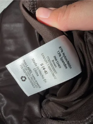 Time and Tru Brown Coated Faux Leather Leggings Size S thumbnail 4