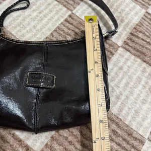 The Sak Y2K Chocolate Brown Leather Shoulder Bag 2000s VTG Fall Faux thumbnail 10