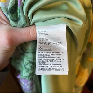 H&M Green Floral Halter Maxi Dress with Yellow & Purple Blooms thumbnail 14