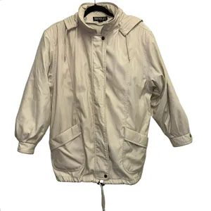 Bromley Sport Jacket‎ Medium Beige Hooded Lined Utility Coat Women thumbnail 1
