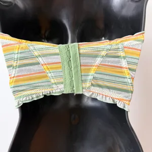 Out From‎ Under sz S Urban Outfitters Striped Bustier Corset Top Yellow Boho thumbnail 5