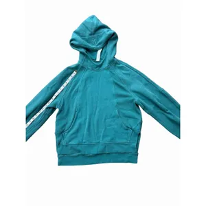 lululemon Scuba Pullover Hoodie Side Slit Logo Oversized Turquoise Blue XS/S thumbnail 8