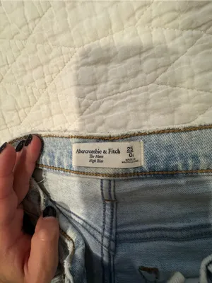 Light Blue Distressed Women's Jeans Abercrombie high rise 25s thumbnail 4