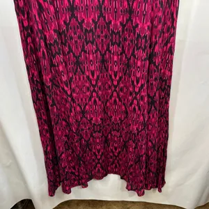 Woman Within Plus Size 22/24W‎ Maxi Dress 1X Petite Pink Black Ikat Coastal 602 thumbnail 5