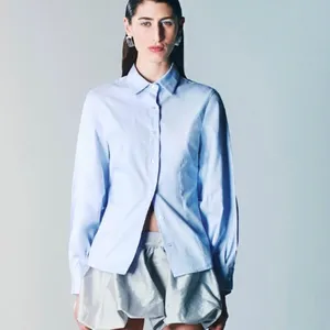 Mode Mischief Oversized Cinch Shirt Striped Cotton‎ Button Down XS Long Sleeve thumbnail 2