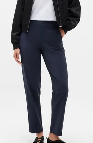 Athleta Brooklyn Ankle Pant Navy Blue Size 6 Mid Rise 28" Inseam Travel thumbnail 1