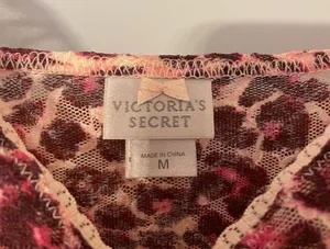 Victoria’s Secret Y2K Pink Cheetah Lace Sheer Slip Lingerie thumbnail 4