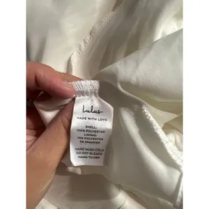 Lulu’s Sweet Definition White Burnout Ruffle One Shoulder Midi Dress Bridal thumbnail 11
