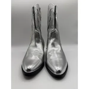 No Boundaries Western Boots Size 11 Metallic Silver Concert Festival Cowgirl thumbnail 4