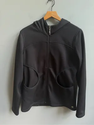 Burton Soft Shell Fleece Lined Black Zip-Up Hoodie Jacket Women’s Size Large thumbnail 2