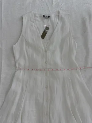 NWT J.Crew White 100% Linen Button Front Fit & Flare Dress Size 6 thumbnail 8