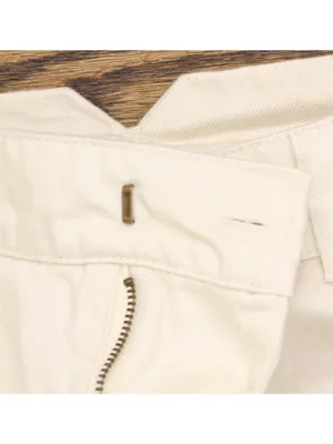 Woolrich X TGT Mid-Rise Barrel Leg Cargo Denim Jeans Pants Cream Off White 17 thumbnail 5