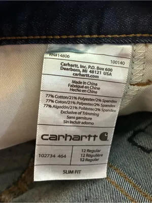 Carhartt Layton Skinny Leg Jeans Stretch Slim Fit Dark Wash 12 thumbnail 5