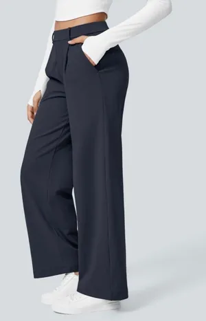 NWT Halara Flex™ DayStretch High Waisted Pocket Straight Leg Work Pants thumbnail 1