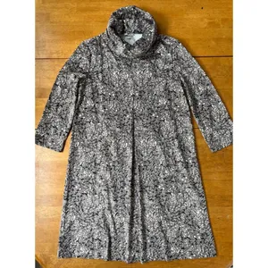 Tyler Boe Kim Faux Suede Dress Multi Animal Print‎ Midi Pockets Casual, Size S thumbnail 14