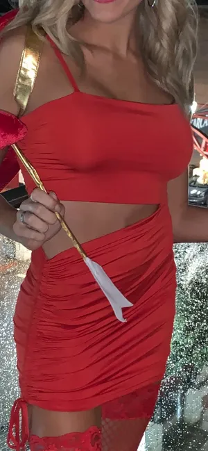 Amazon Red cut out dress thumbnail 1