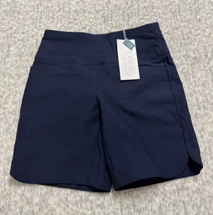 Lady Hagen Womens 7 Inch Tummy Control‎ Golf Shorts Dark Navy WGH14401 XS NEW thumbnail 1
