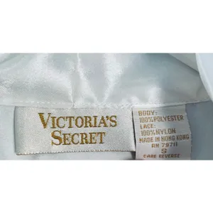 Vintage Gold Label Victoria's Secret Long Robe White Lace Details Small thumbnail 5