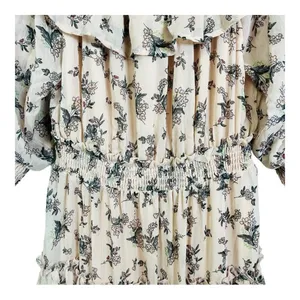 Hayden Los Angeles Floral Ruffle‎ Mini Dress Small Pink Smocked Off Shoulder thumbnail 8