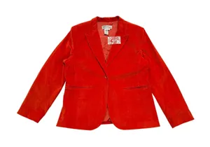 NWT Vintage Tower Hill Sport Blazer Women 16 Red Orange Corduroy Single Button thumbnail 1