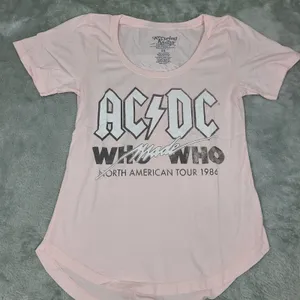 AC/DC Who Made Who Tour Scoop Neck Tee Recycle Karma T-Shirt Womens Shirt Sz‎ XS thumbnail 1