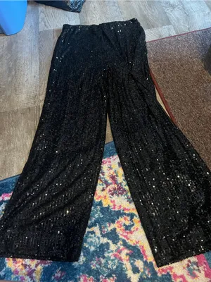 NEW Z SUPPLY skylar sequin pant in black thumbnail 14