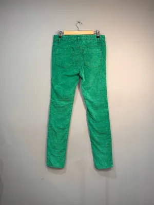 Green Free People Skinny Leg Corduroy Pants Size 28 EUC thumbnail 2