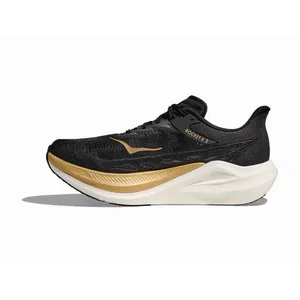 HOKA Unisex Rocket X 3 Running Shoes Black White Gold Size 7 Mens / 8 Womens NWB thumbnail 6